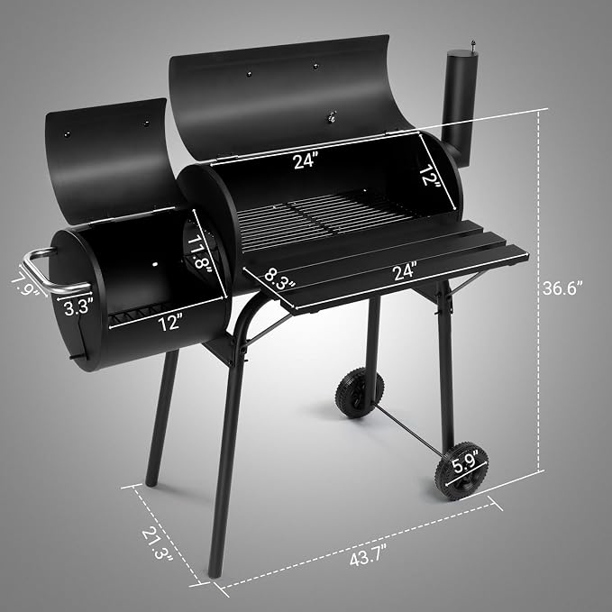 VINGLI Barrel Charcoal Grill - Image 4