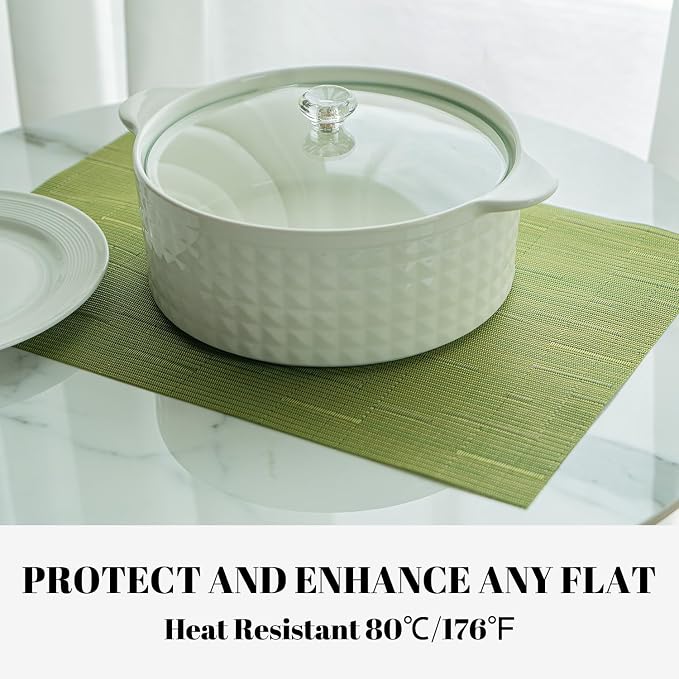 Placemats Set of 4 Vinyl/Plastic Woven Place Mats - Image 5