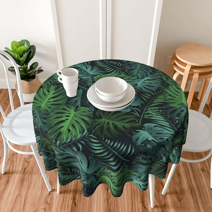 Frond Round Tablecloth Hemp Palm - Image 2