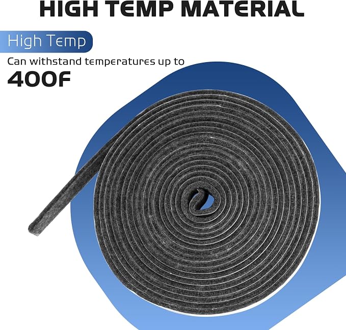 15 FT BBQ Smoker Gasket, 1/2" x 1/8" High Temperature Grill Gasket Replace - Image 5