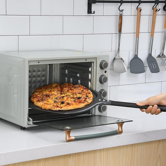 Perforated Pizza Peel, 12 x 14 Inch Rectangular Pizza Turning Peel, - Image 6