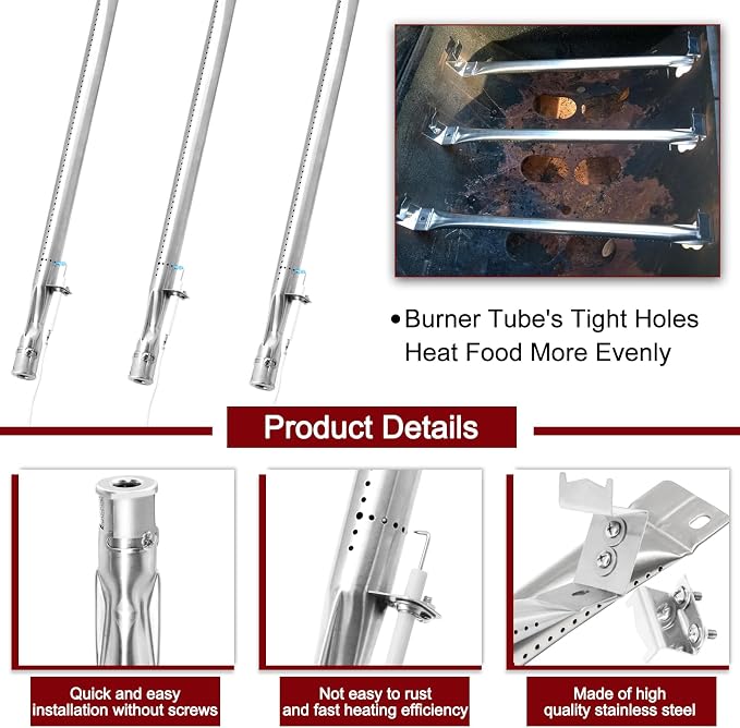 Hiorucet Grill Parts for CharGriller 5650, King-Griller 3008 5252 Gas Grills - Image 3
