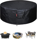 SheeChung Fire Pit Cover Round 60"Dx24"H, Waterproof Heavy Duty 600D Polyester by SheeChung