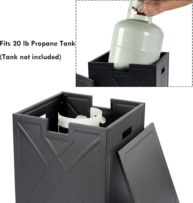 Propane Tank Cover, Propane Tank Storage Hideaway Table - Image 3