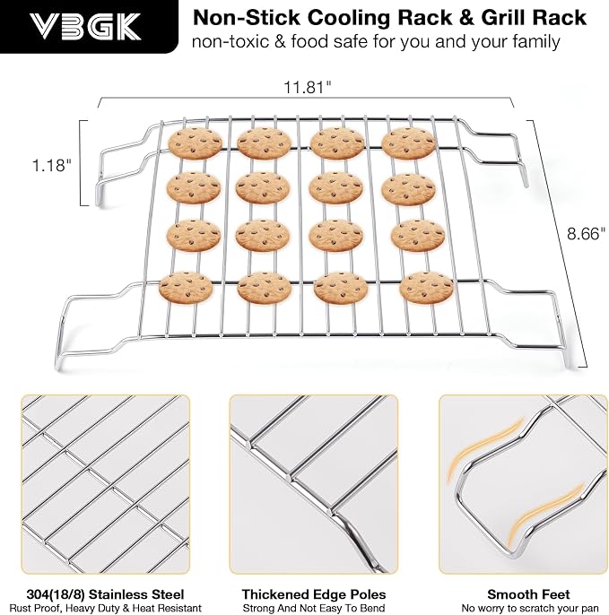VBGK Cooling Rack, Heavy Duty Stainless Steel Wire Rack - Image 7
