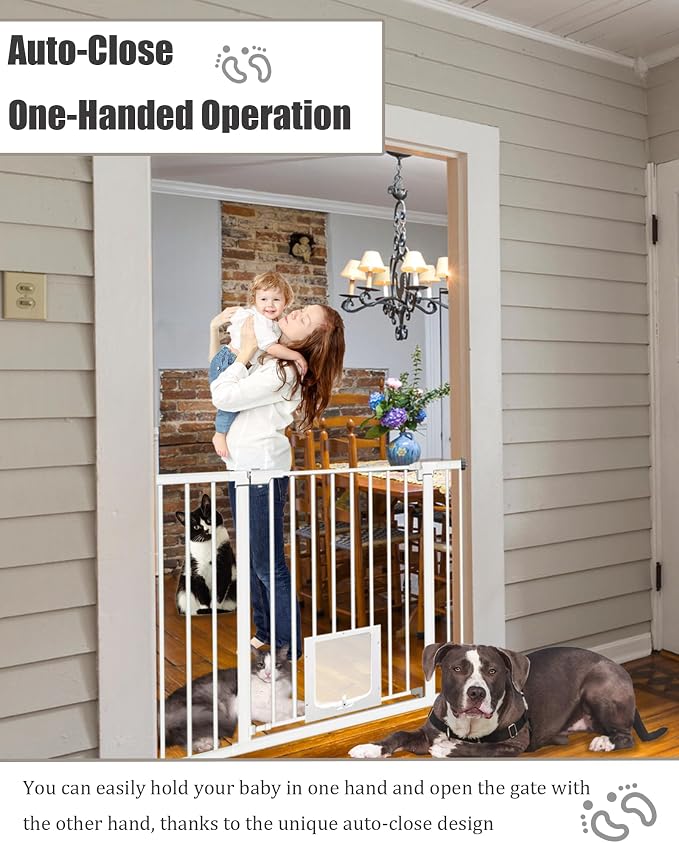 White Extra Wide Baby Gate - Image 3
