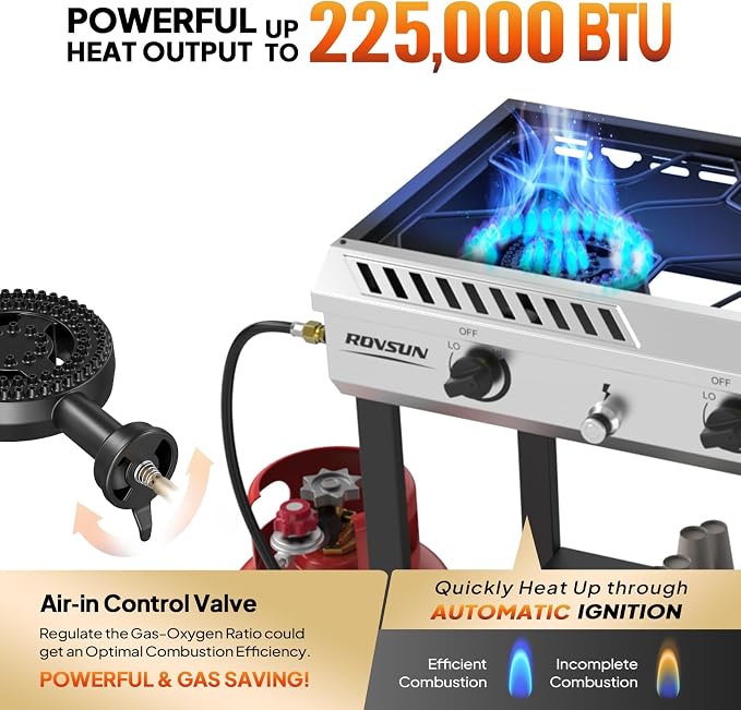 ROVSUN 3 Burner Propane Stove - Image 3