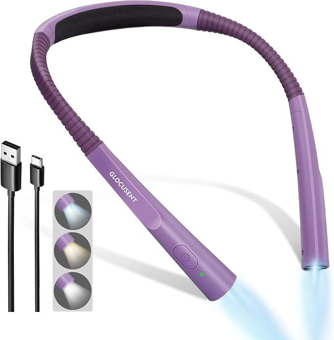 Glocusent Upgraded LED Neck Reading Light, Book Light - Image 7