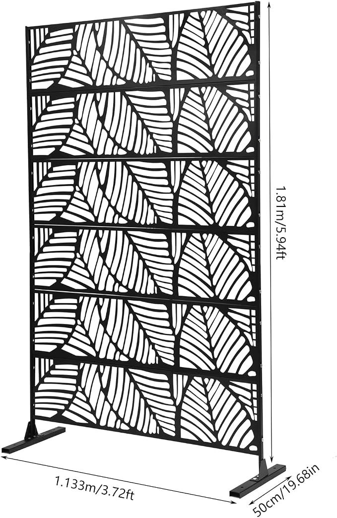 Metal Outdoor Divider 71x40'' Privacy Screens 6 Panels Privacy Fence - Image 6