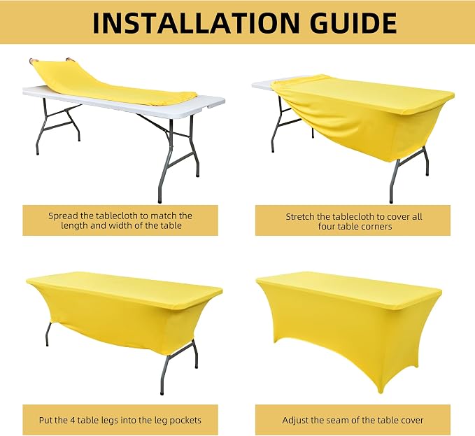 6-Pack 6ft Spandex Table Covers - Image 5