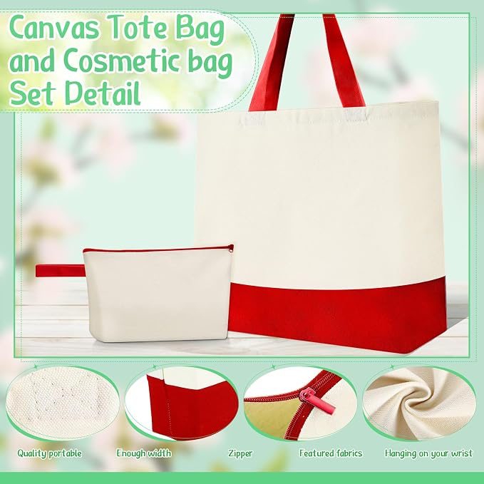 Sanwuta 24 Pcs Canvas Tote Bags Bulk - Image 3