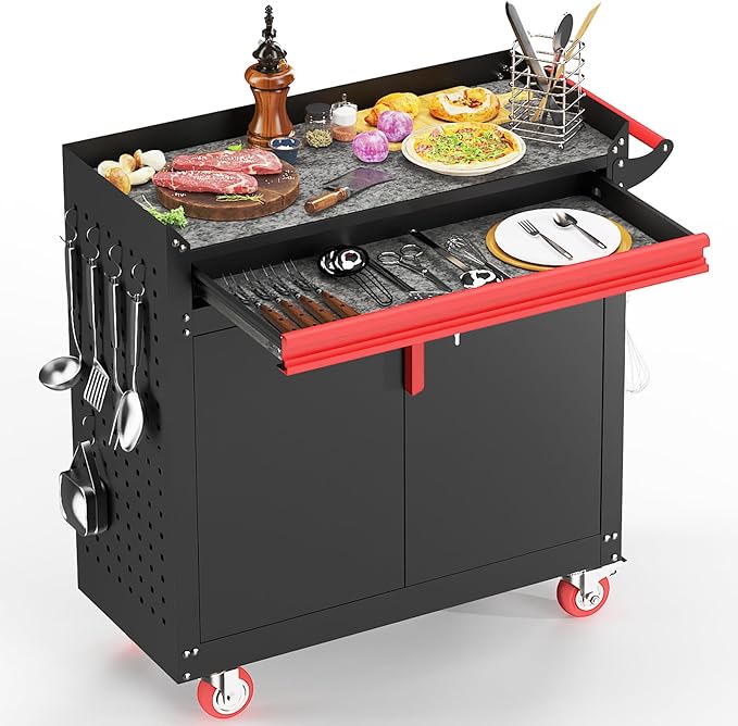 Metal Grill Cart by ElteanStorageSolutions