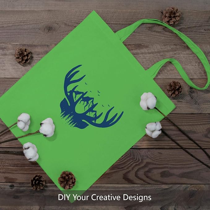 TOPDesign 6-Pack Economical 16"x15" Lime Green Cotton Tote Bag, Lightweight - Image 3