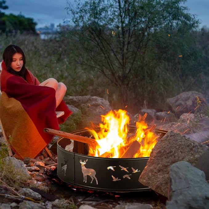 Fire Ring, Firepit Ring for Camping, Wood Burning Fire Pit for Outside - Image 5