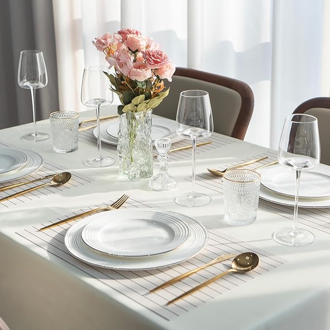 Placemats Set of 4 Vinyl/Plastic Woven Place Mats - Image 6