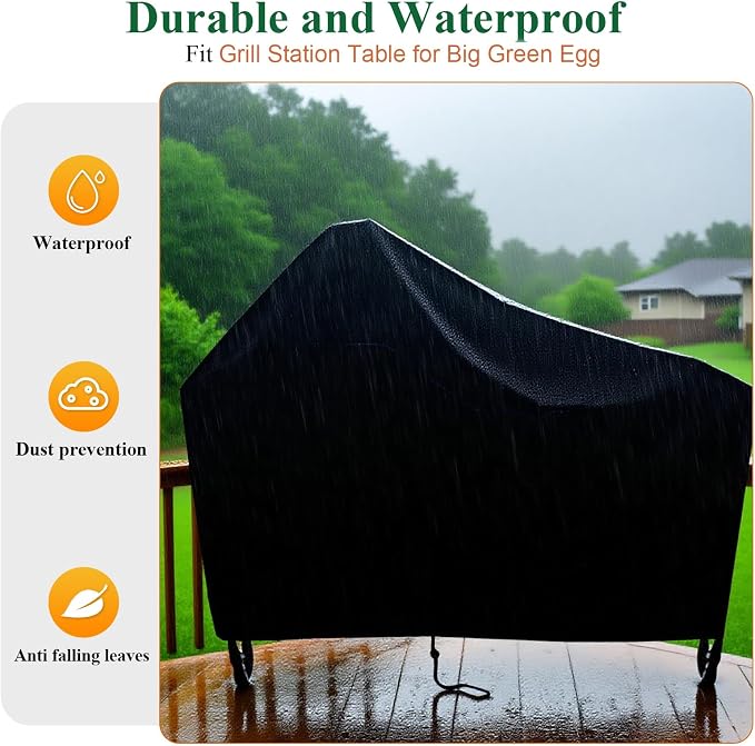 Kamado Ceramic BBQ Grill Cover for Big Green Egg, Heavy Duty Waterproof Grill - Image 3