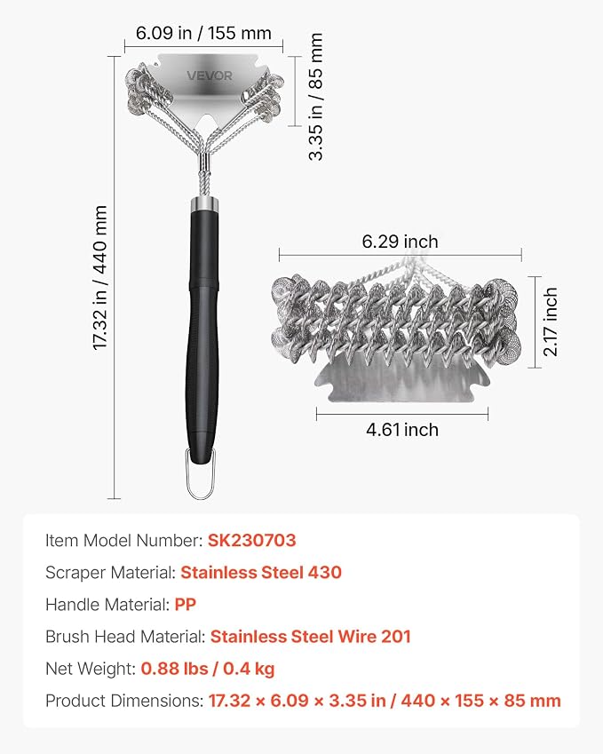 VEVOR Grill Brush and Scraper, BBQ Brush - Image 7