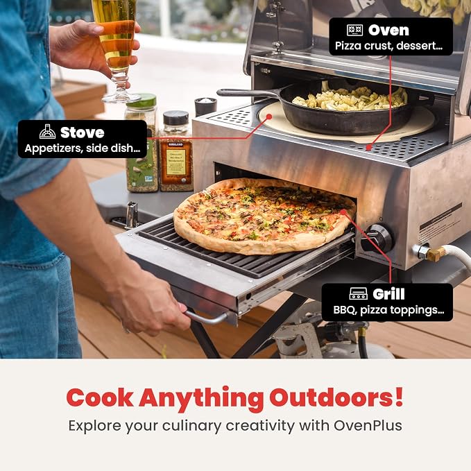 CAPT'N COOK OvenPlus Pizza Oven Outdoor Gas Pizza Oven, Portable Propane Pizza - Image 2