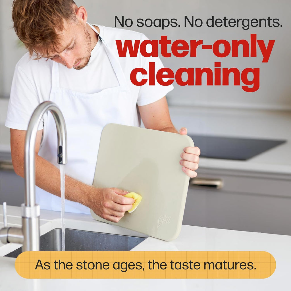 Rectangular Pizza Stone with Peel, 15 x 12 Inch Cordierite Stone – size reference
