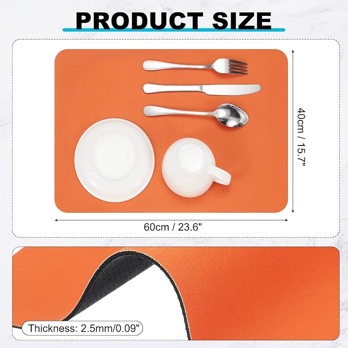uxcell Silicone Mats for Kitchen Counter, 23.6" x 15.7" Non-Slip Countertop - Image 2