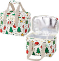 VENO 2 Pack Christmas Insulated Lunch Bag, Heavy Duty Insulated Grocery Bags by Veno