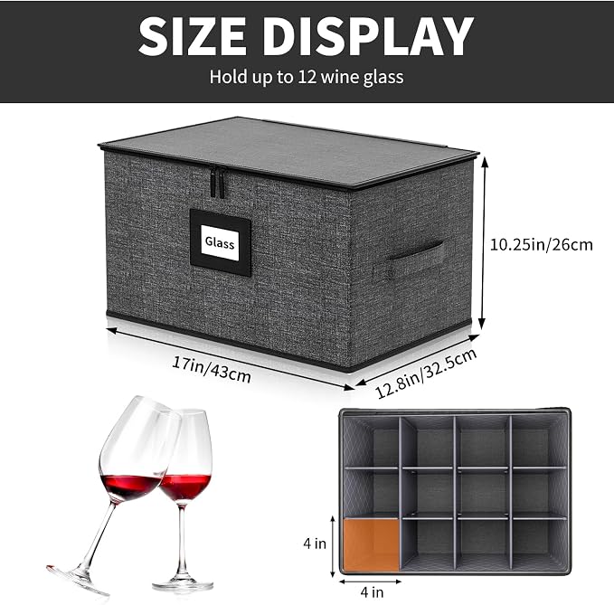 Aokeyee Wine Glass Storage Box Containers - Image 2