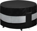 Round Patio Furniture Cover Black Grey Waterproof Up to 10000pa by Wnanan