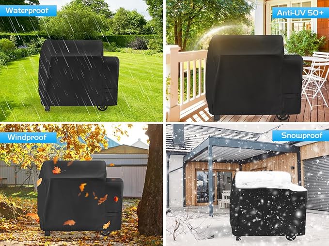 Grill Cover for Weber Searwood XL 600 Pellet Smoker Replacement Parts 3400146 - Image 7