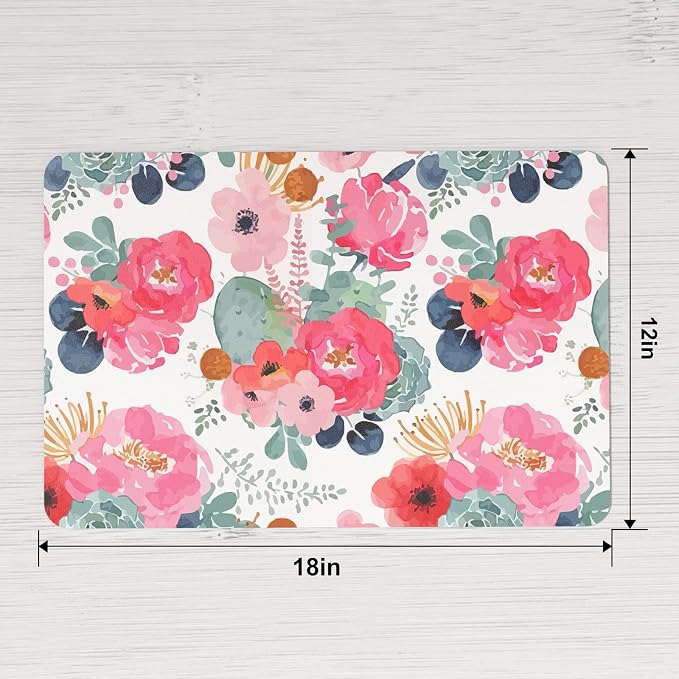 QIYI Placemats Set of 6, 12x18 Inch Faux Leather Place Mats - Image 3