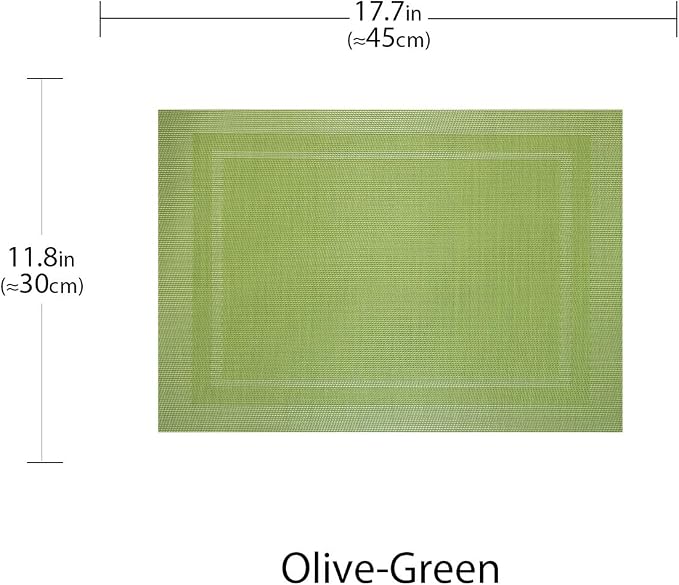 PIGCHCY Heat Insulation Non Slip Plastic Placemats, Washable Easy to Clean - Image 2