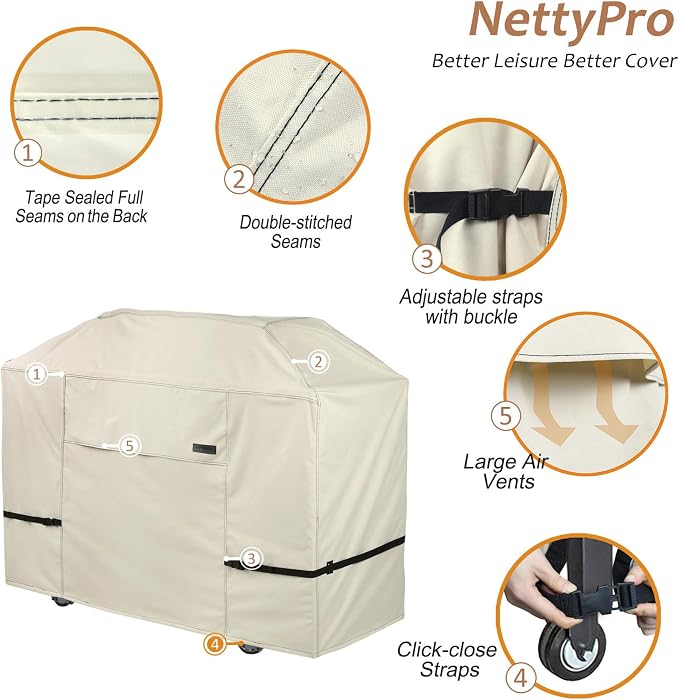 NettyPro Griddle Cover for Blackstone 36 inch Griddle Waterproof Heavy Duty 4 - Image 5