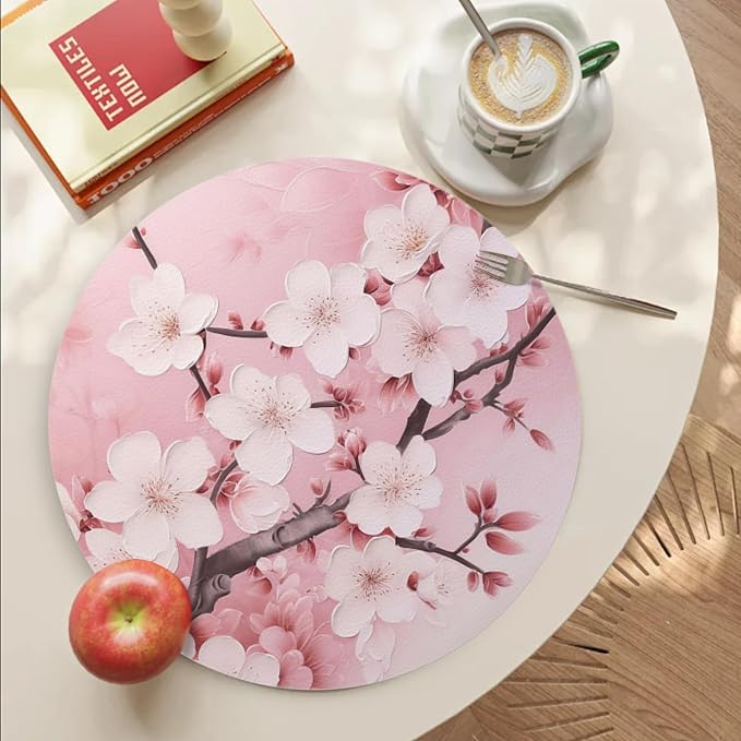 Round PU Leather Placemats Set of 4 - Image 4
