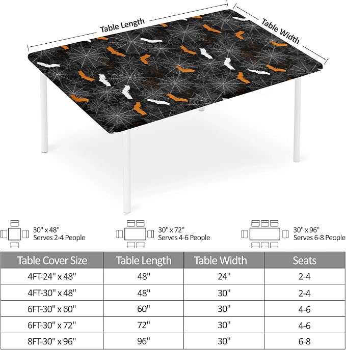 Rectangle Table Cloth Cover Waterproof Elastic Fitted Polyester Fitted - Image 2
