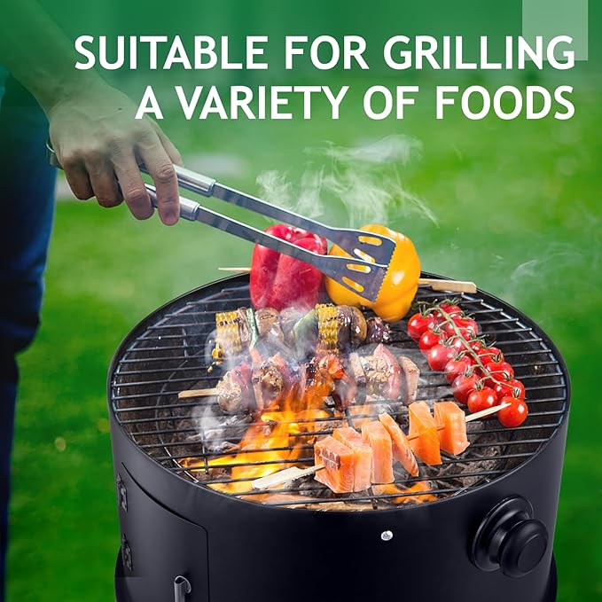 3-in-1 Vertical Charcoal Smoker Grill - Image 3