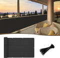 SUNNY GUARD 3'x6' Black Balcony Privacy Screen Fence, Apartments Railing Heavy by SUNNYGUARD
