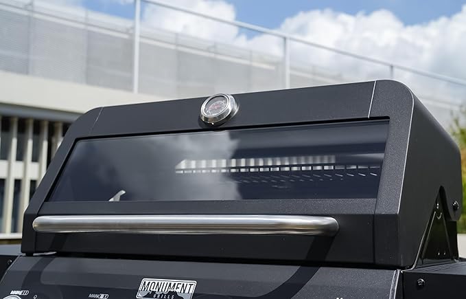 Monument Grills 4-Burner Liquid Propane Gas Grill, Matte Black Stainless Steel - Image 6