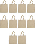 DISCOUNT PROMOS Cotton Canvas Tote Bags Set of 10, Bulk Pack by DISCOUNTPROMOS