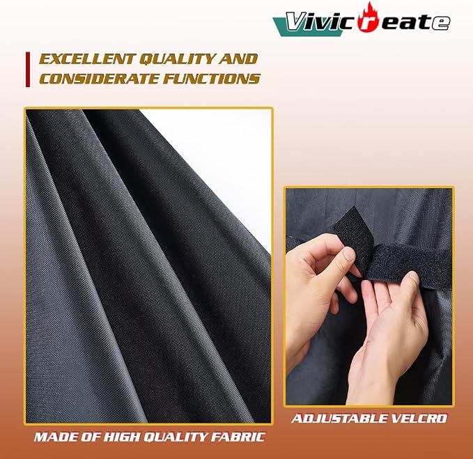 Vivicreate Waterproof BBQ Grill Cover 52 Inch Heavy Duty 420D Fabric Outdoor - Image 5