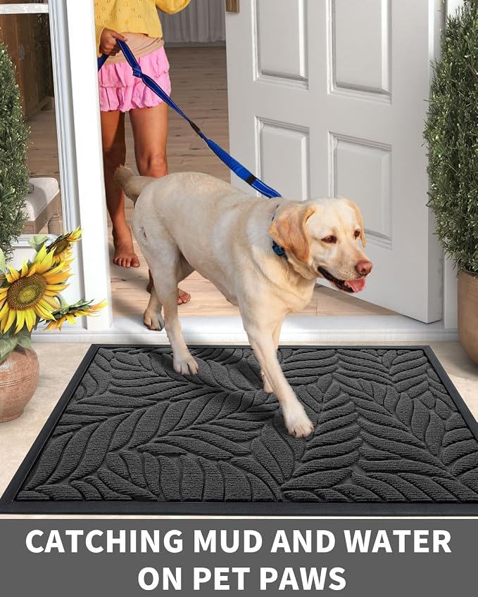 Yimobra Front Door Mat Outdoor Indoor, 29.5x17 All-Season Waterproof Door Mat - Image 5
