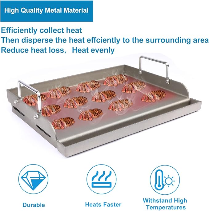 Griddle for Gas Grill Metal Cooking Griddle Pan for Outdoor Gas Grill - Image 5