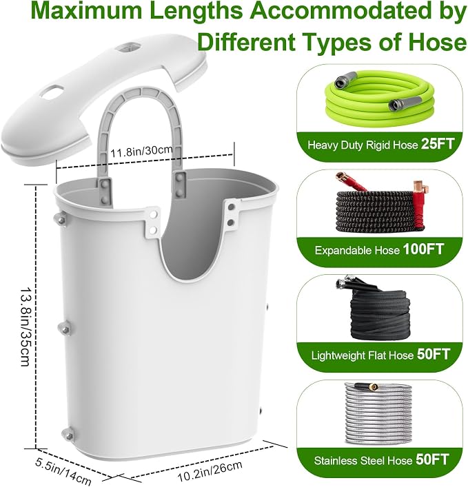 Riokko Garden Hose Holder Bucket, Hose Storage, Water Hose Storage - Image 2
