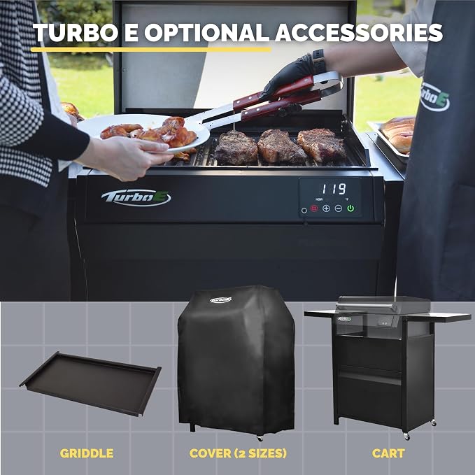 Turbo E Sport Compact Electric Grill, 1700W Infrared, Digital Display - Image 8
