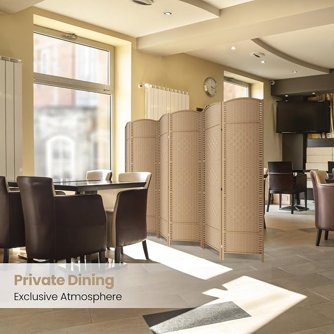 6 Panel Room Divider, 6Ft Folding Privacy Screen, Tall - Image 6