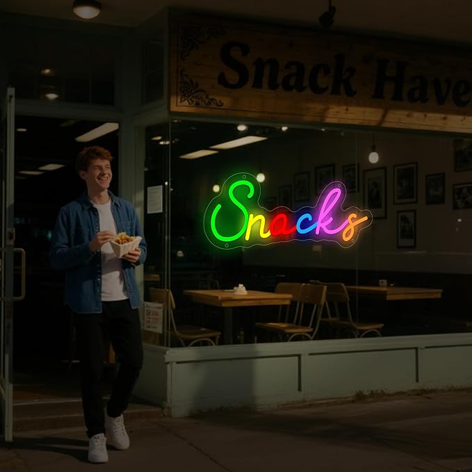 Snacks Neon Sign, Snack Bar Sign - Image 7