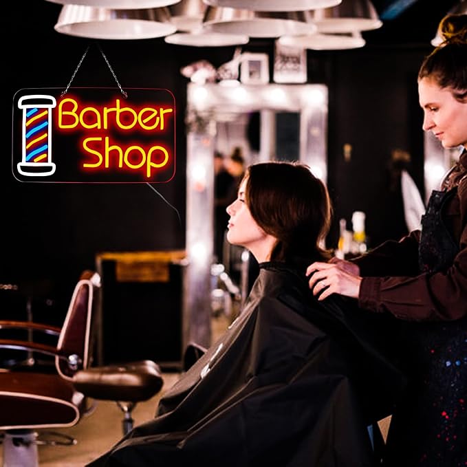 JFLLamp Barber Shop Neon Signs for Wall Decor Open Neon Lights for Bedroom Led - Image 5