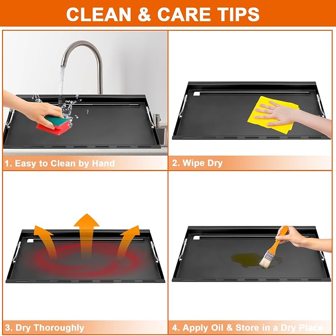 Full-Size Griddle Inserts for Weber Genesis II 400 Series Gas Grills, Flat Top - Image 7