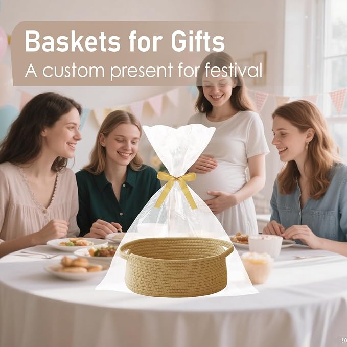 Woven Basket, Small Rope Storage Bin - Image 4
