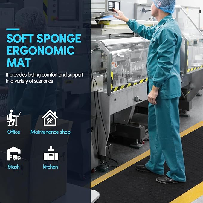 3 x 6 FT Anti Fatigue Mats Industrial 15/16 Inch Thick Soft Sponge Ergonomic - Image 6