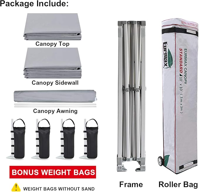 Eurmax USA 10 x 10 Pop up Canopy Commercial Tent Outdoor Party Canopies - Image 6