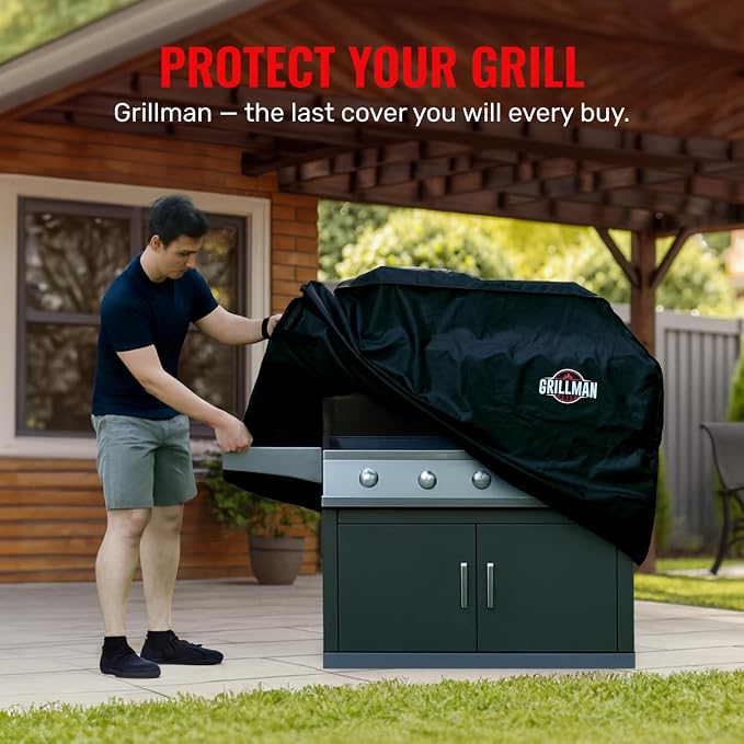 Grillman Grill Cover, BBQ Outdoor Grill Covers, Gas Grills, Waterproof - Image 2